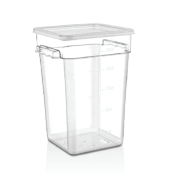 PC kvadrat saxlama qabı 20.8 L